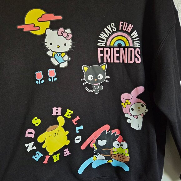 Hello Kitty and Friends x Hybrid Apparel Crewneck Sweatshirt Black Women's Large - Picture 5 of 9